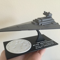 Small Star Wars Star Destroyer with Detailed Stand 3D Printing 70424