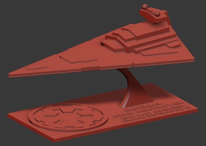 Star Wars Star Destroyer with Detailed Stand 3D Print 70425