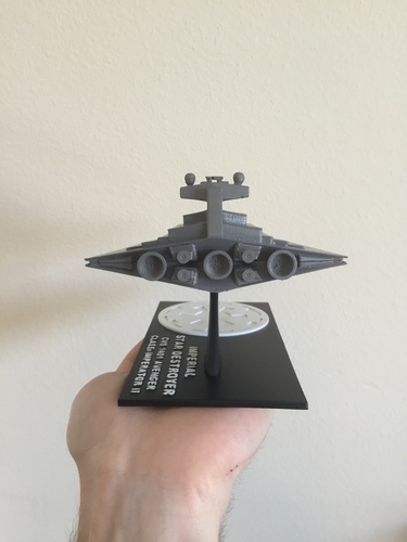 Star Wars Star Destroyer with Detailed Stand 3D Print 70428