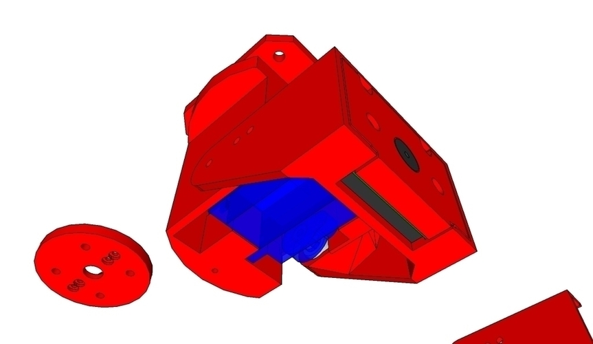 Super Ultra Compact Pan/Tilt Camera Mount - V1 Upgrade 3D Print 70441