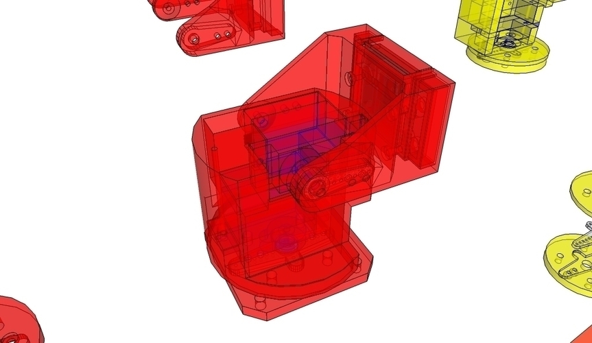 Super Ultra Compact Pan/Tilt Camera Mount - V1 Upgrade 3D Print 70444