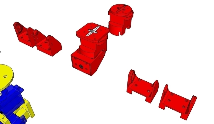 Super Ultra Compact Pan/Tilt Camera Mount - V1 Upgrade 3D Print 70445