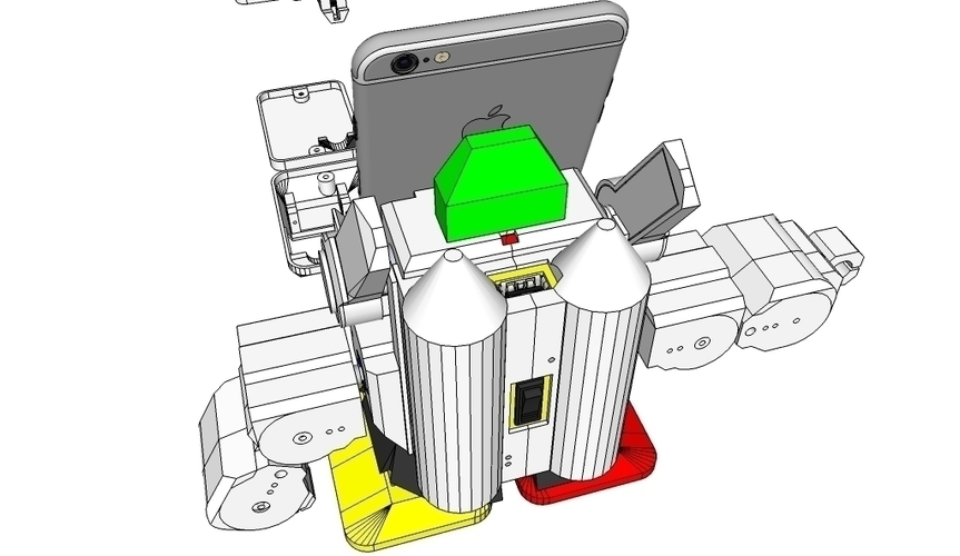 MobBob V2 Remix Upgrade - Smart Phone Controlled Robot 3D Print 70449