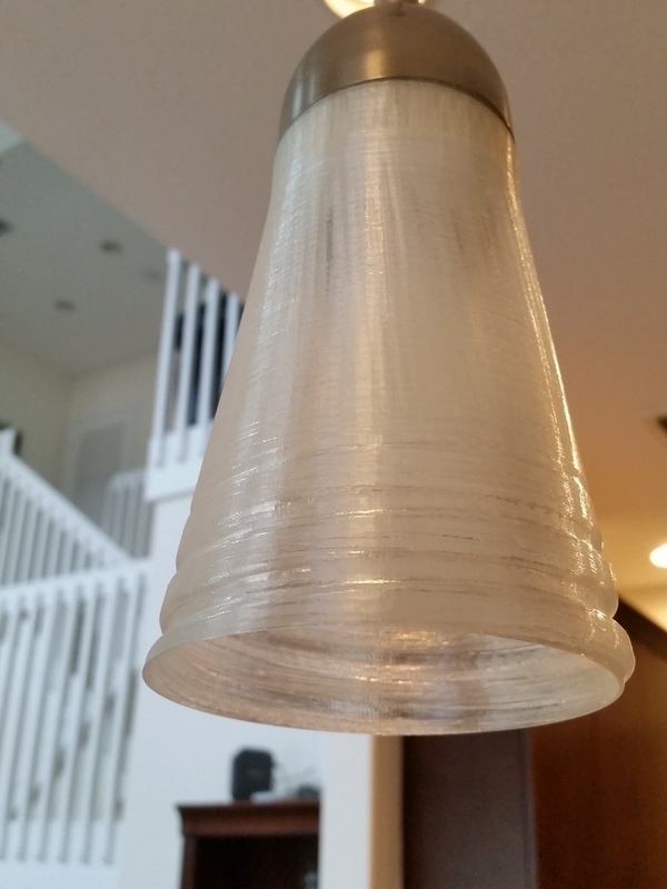 Shade for mini-pendant light - corkscrew design