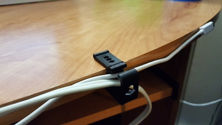 3d Printed Desk Cable Holder By Wowjagaur Pinshape