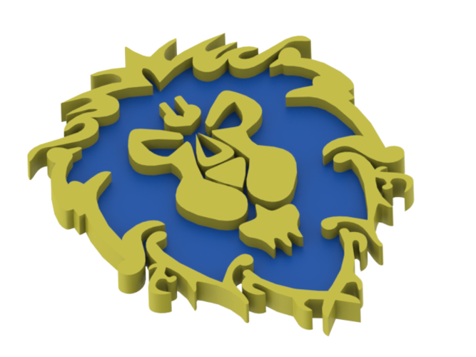 Warcraft alliance logo 3D Print 70609