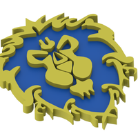 Small Warcraft alliance logo 3D Printing 70609