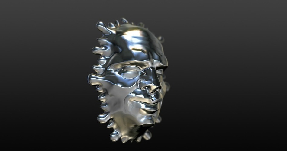 Hardened Melt Face 3D Print 70611