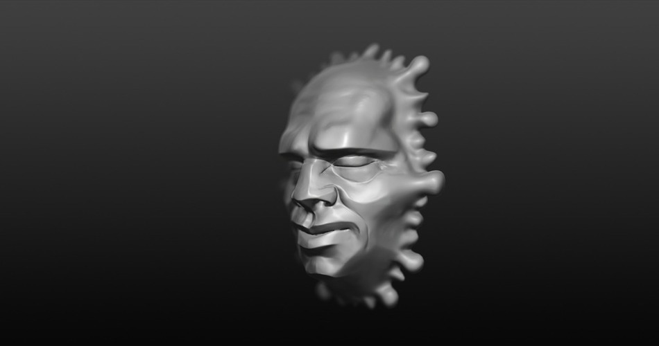 Hardened Melt Face 3D Print 70612