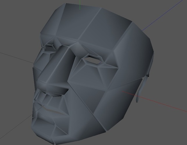 Printable Lowpoly mask 3D Print 70718