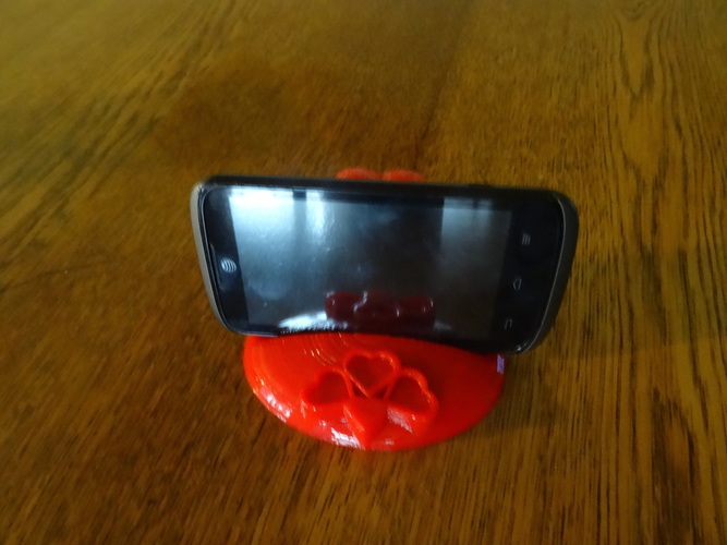 heart themed cell phone or tablet holder 3D Print 70837