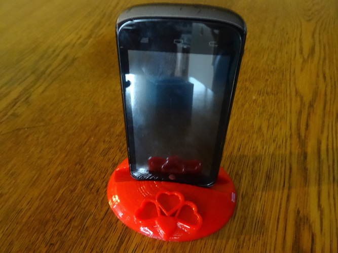 heart themed cell phone or tablet holder 3D Print 70838