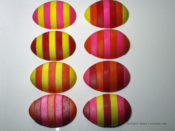 Easter Egg with Seven Stripes 3D Print 70921