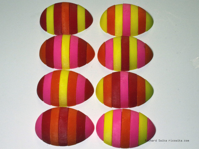 Easter Egg with Seven Stripes 3D Print 70922