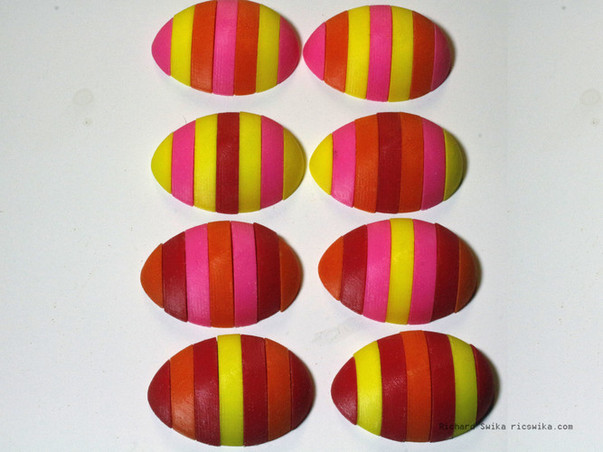 Easter Egg with Seven Stripes 3D Print 70923