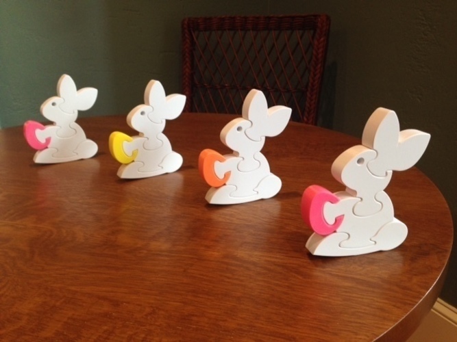 Bunny puzzle 3D Print 70964