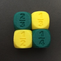 Small Fraction Dice 3D Printing 71327