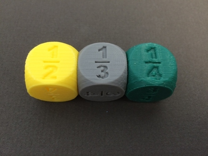 Fraction Dice 3D Print 71328