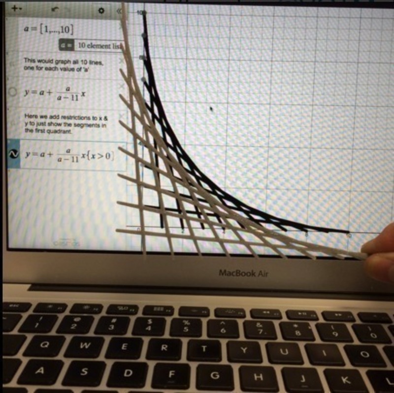 Falling Ladder via Desmos