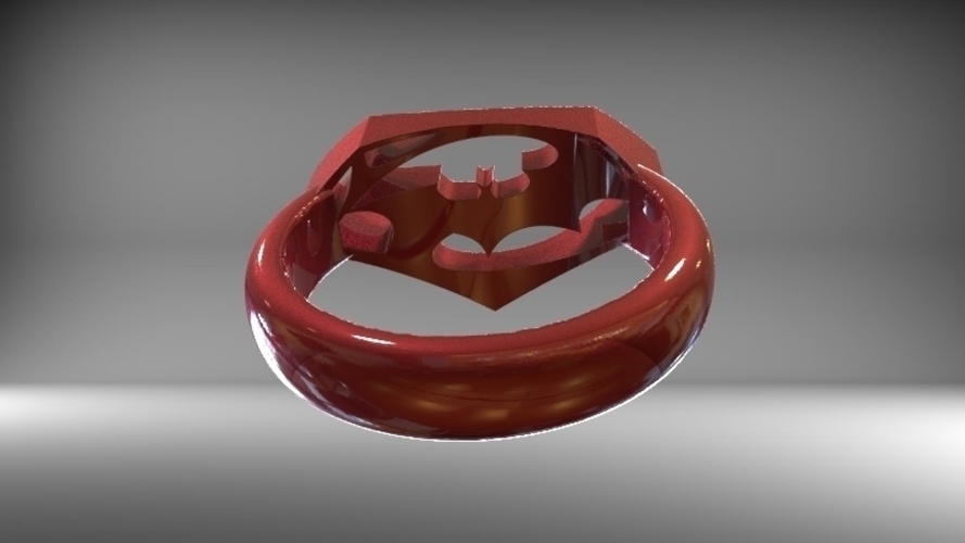 batman vs superman ring 3D Print 71423