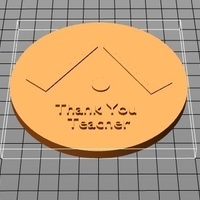Small Hockey Coster for teacher 3D Printing 71609