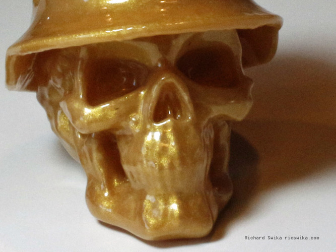 Hole in Head Army Skull Pendant 3D Print 71622