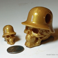 Hole in Head Army Skull Pendant - Thumbnail 5