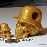 Hole in Head Army Skull Pendant - Thumbnail 7
