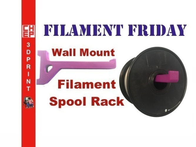Wall Mounted Spool Rack 3D Print 71668