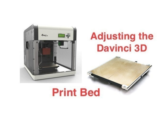 Test Print for Adjusting Davinci 1.0 Heated Bed