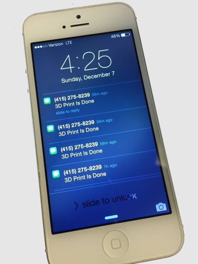 Send Text Message from 3D Printer to Phone Using littleBits