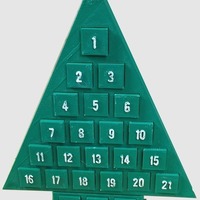 Small Advent Christmas Tree Calendar 3D Printing 71690