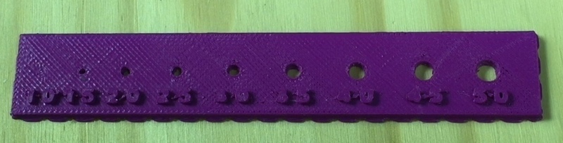 Hole Size Test Print for Davinci 1.0