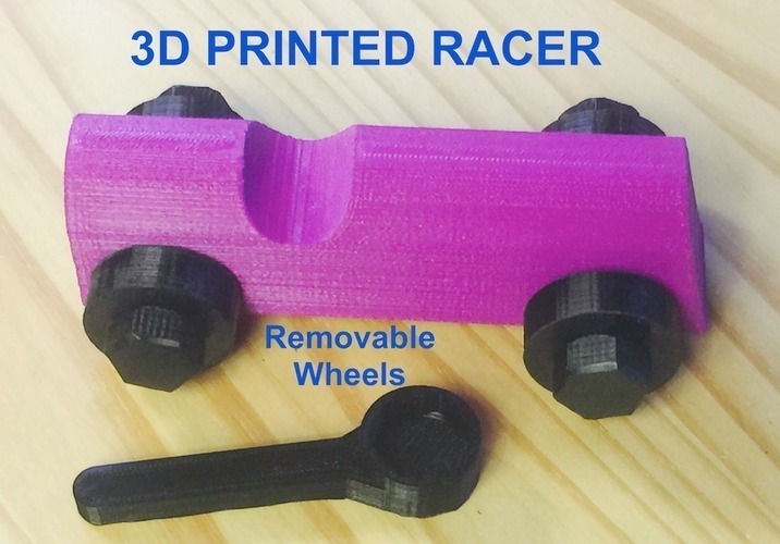 Racer with Removable Wheels 3D Print 71698
