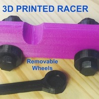 Small Racer with Removable Wheels 3D Printing 71698