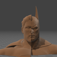 Small Batman vs Superman Bust mix 3D Printing 71713