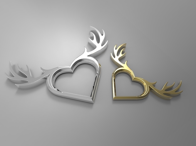 Deer Heart Necklace 3D Print 71979