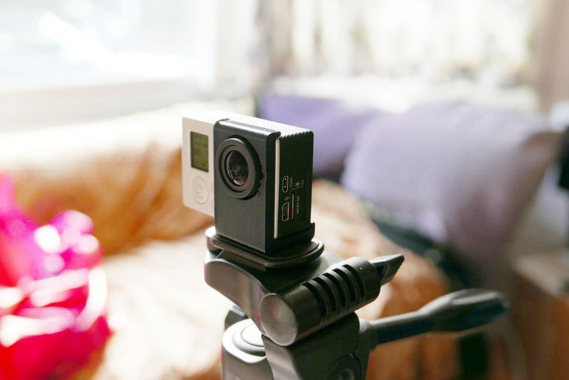 Simple tripod mount for bare GoPro Hero 3,3+ ,3+ black. Without 