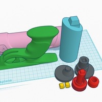 Small Boba Fett Empire Strikes Back Sidearm (cut up) 3D Printing 72077