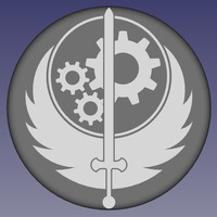 Small Fallout - Brotherhood of Steel - Logo 3D Printing 72123