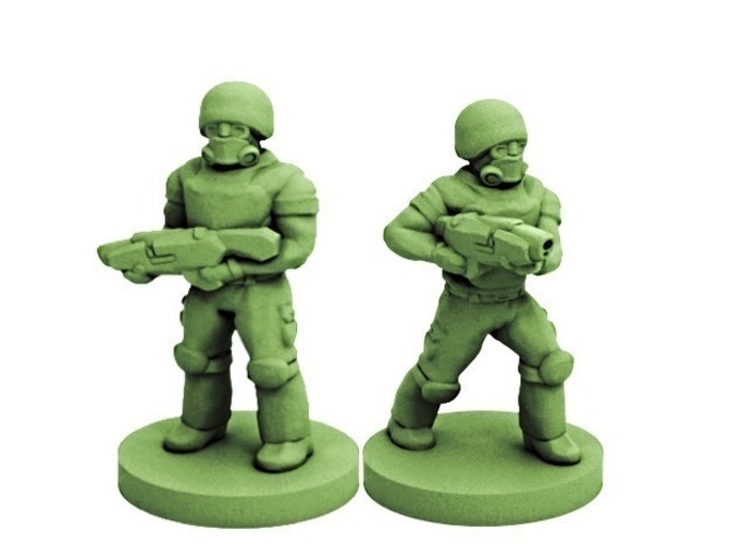 Colonial Soldiers (18mm Scale) 3D Print 72134