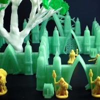 Small Modular Elvish Walls (18mm scale) 3D Printing 72149