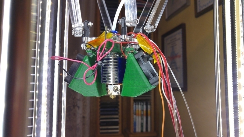 V1-3 Kossel clear cooling fan duct 