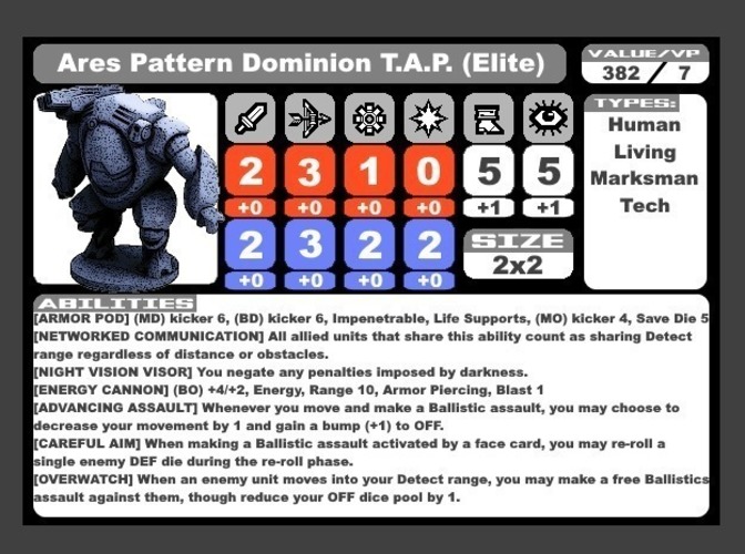 Trans-Universal Dominion (Wayfarer Tactics Faction) 3D Print 72216