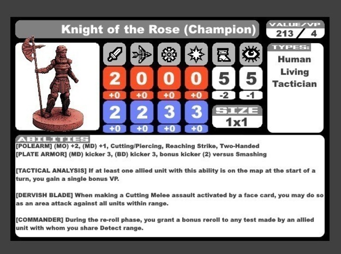 Knight of the Rose (18mm scale) 3D Print 72235