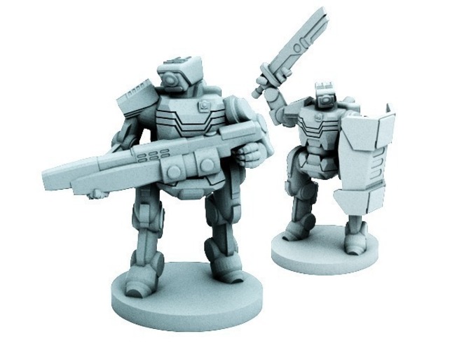 C-Series Cyclops Automated Militia (18mm scale) 3D Print 72237