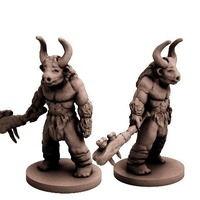 Small Minotaur (18mm scale) 3D Printing 72268