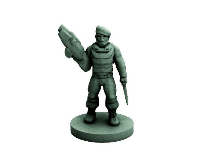 Lost Commando (18mm scale) 3D Print 72277