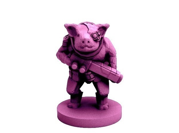 Medium Pigman Commando (18mm scale) 3D Printing 72301