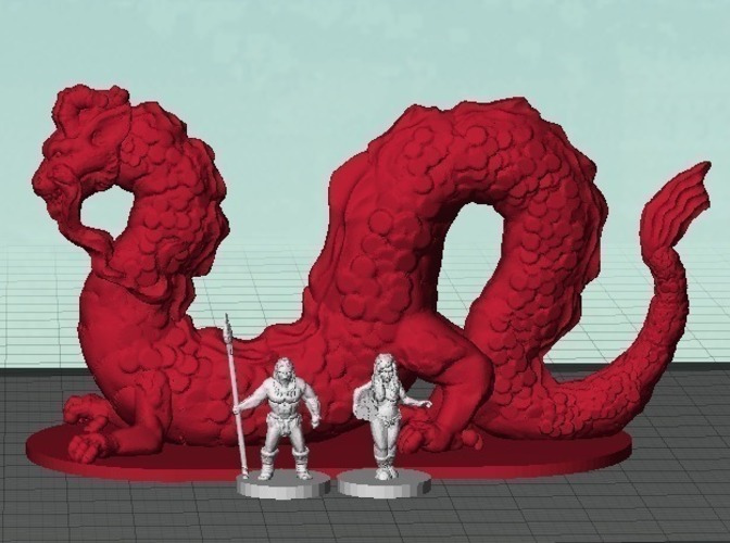 Chinese Dragon (18mm scale) 3D Print 72309